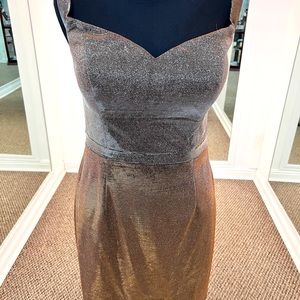 Lucci Lu Short Gown #4037 Bronze size 14